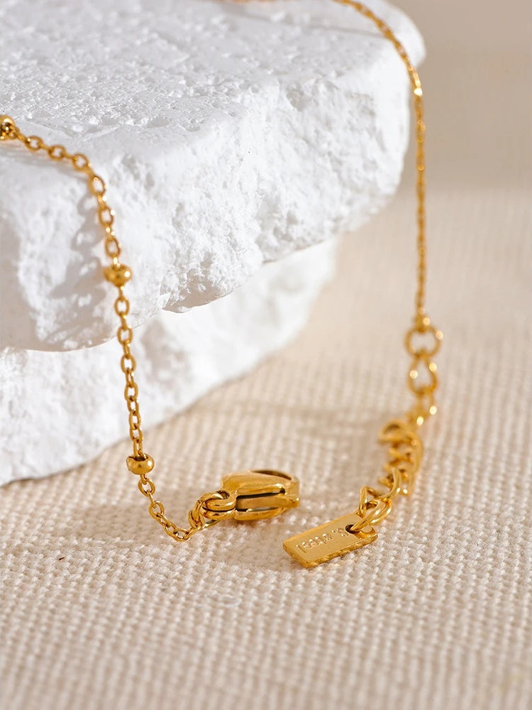 Flower chain chic charm link bracelet - product image