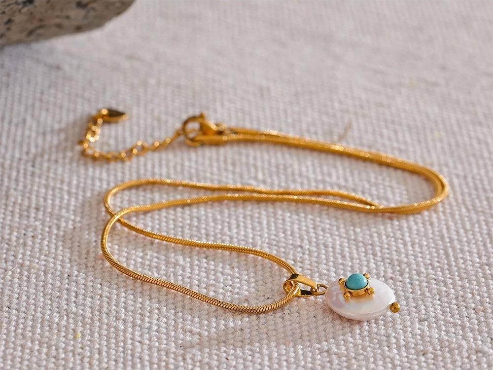 Freshwater pearls charm pendant necklace women - product image