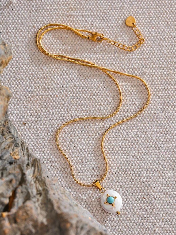 Freshwater pearls charm pendant necklace women - product image