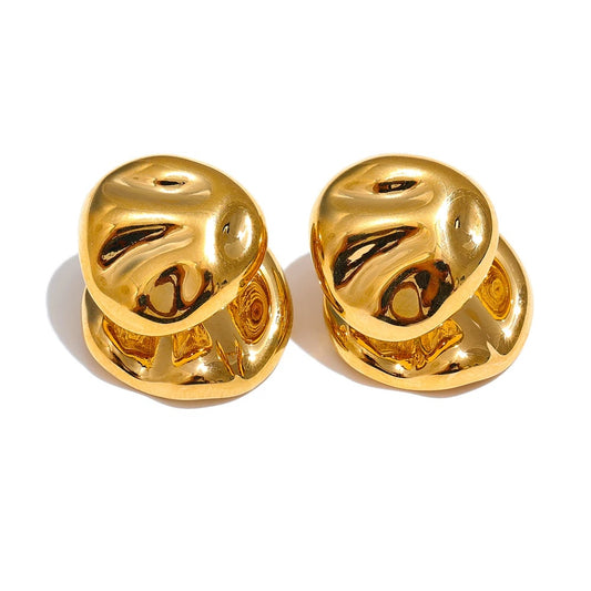 Hammer minimalist metal stud earrings women - product image