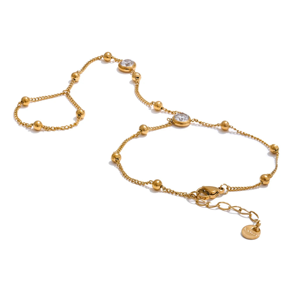 Hand chain with finger fashion bracelet women - product image
