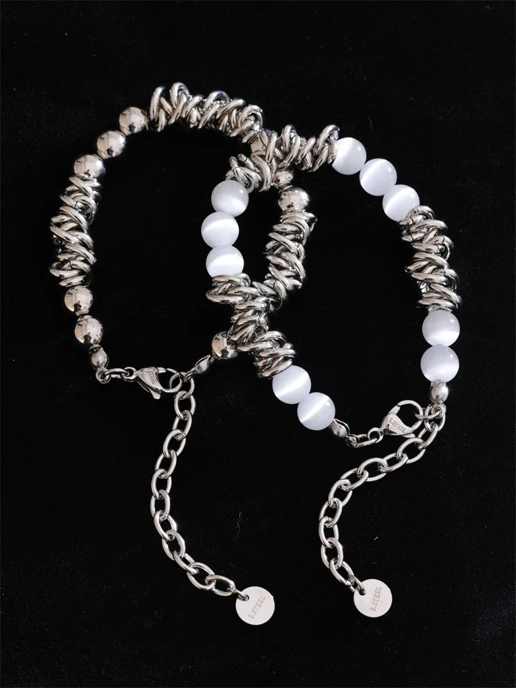 Handmade tiger stone chain men bracelet - product image