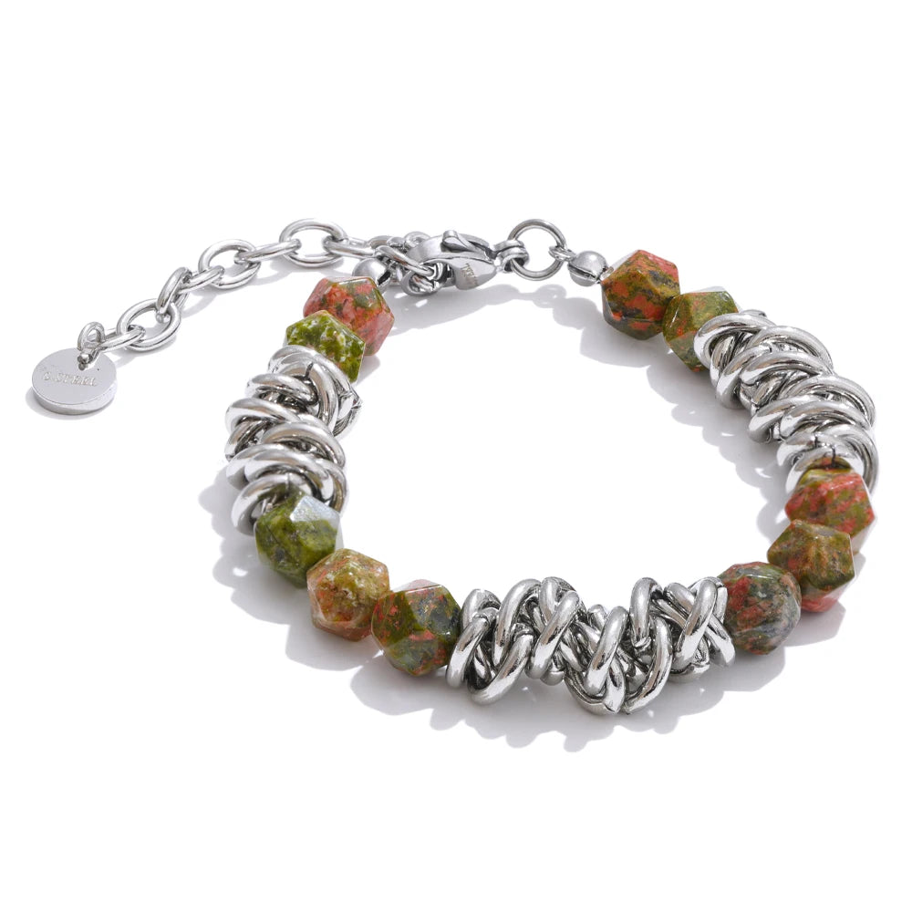 Handmade tiger stone chain men bracelet - product image