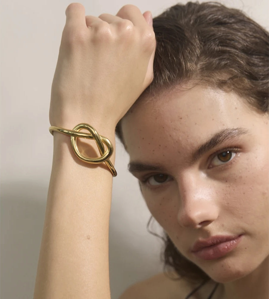 Heart cuff bracelet metal texture bangle - product image