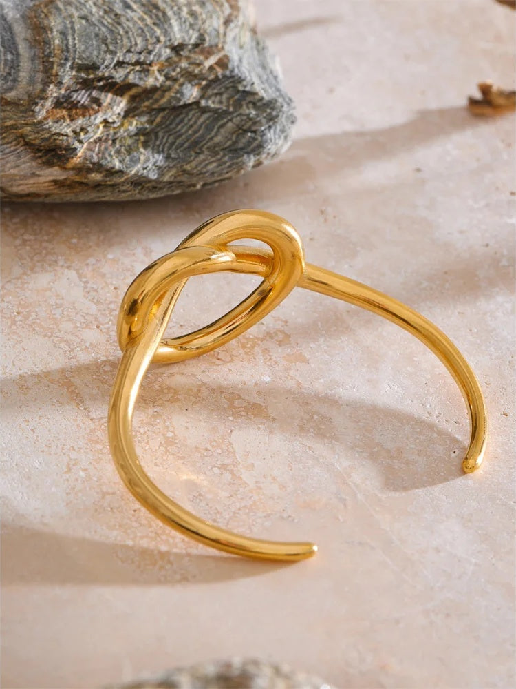 Heart cuff bracelet metal texture bangle - product image