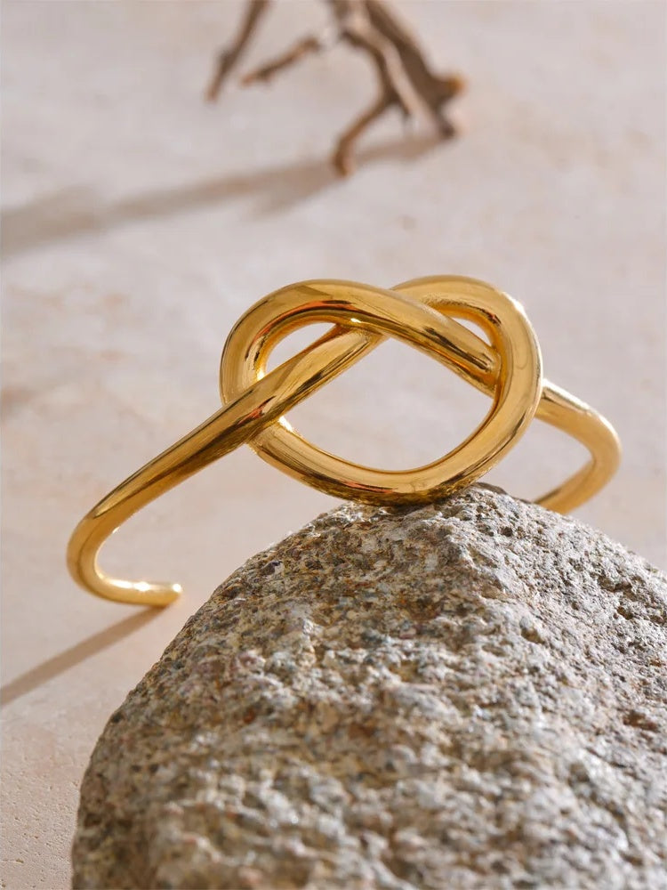 Heart cuff bracelet metal texture bangle - product image