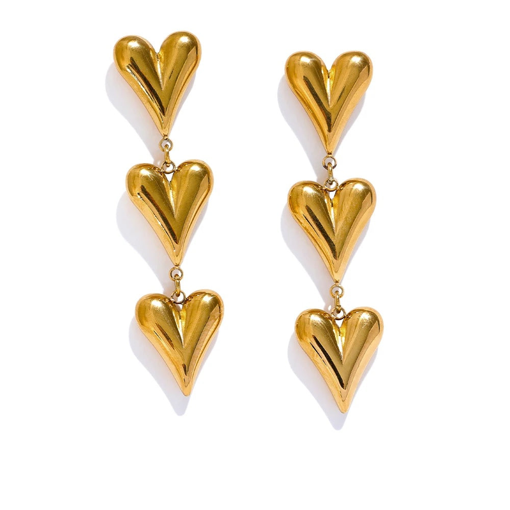 Heart love drop dangle earrings women - product image