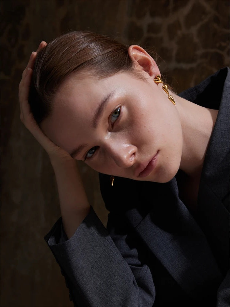 Heart love drop dangle earrings women - product image