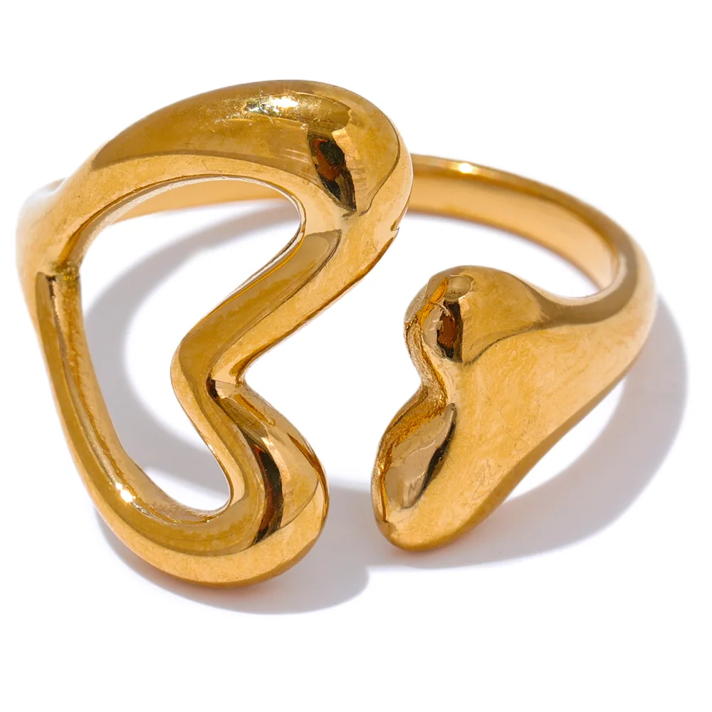Heart love hollow minimalist chic ring - product image