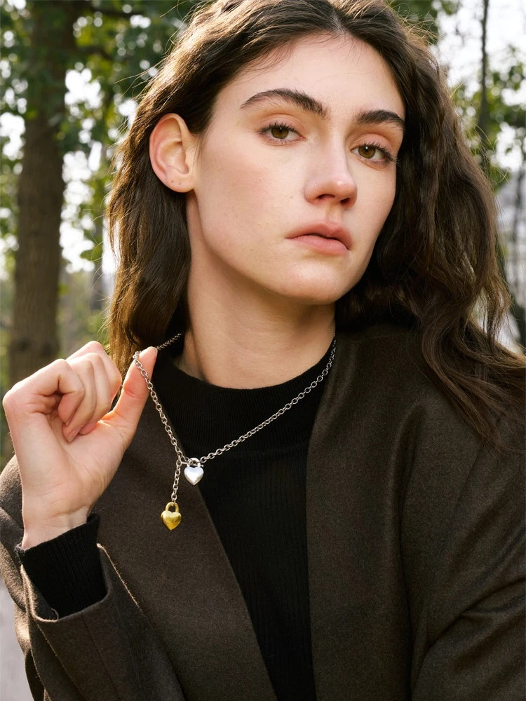 Heart love pendant chain necklace women - product image
