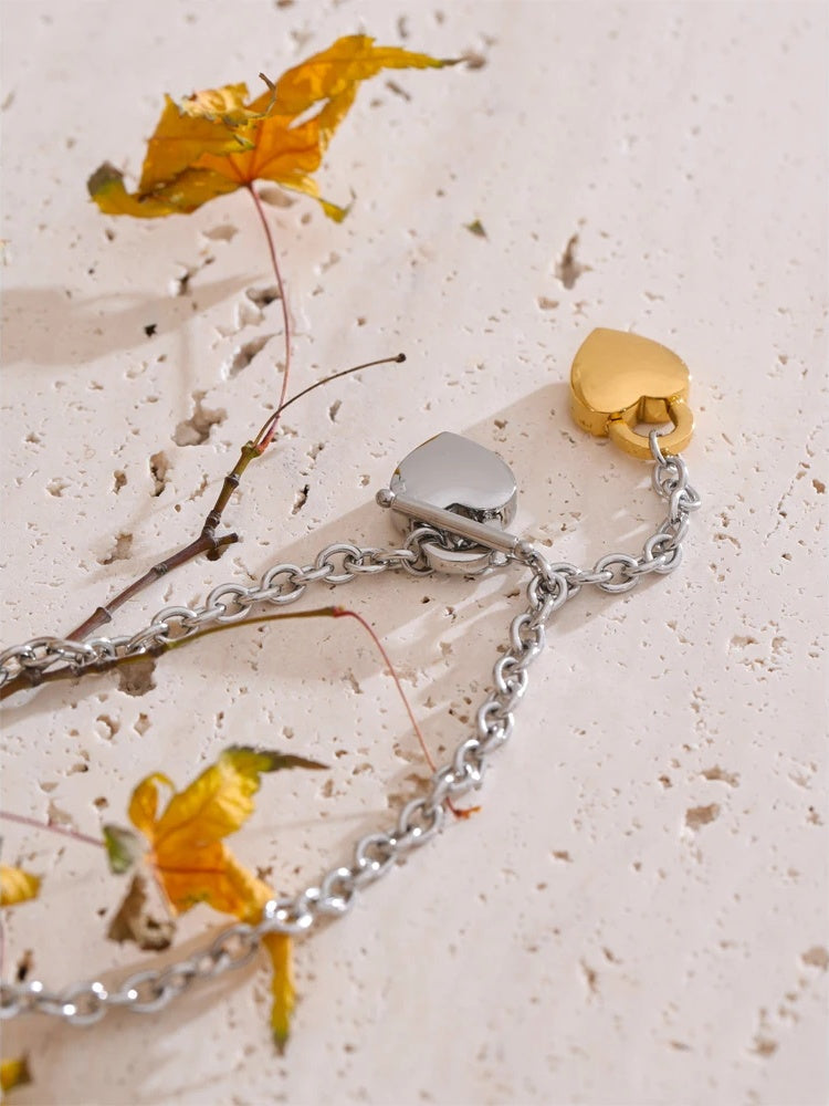 Heart love pendant chain necklace women - product image