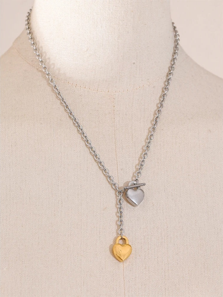 Heart love pendant chain necklace women - product image