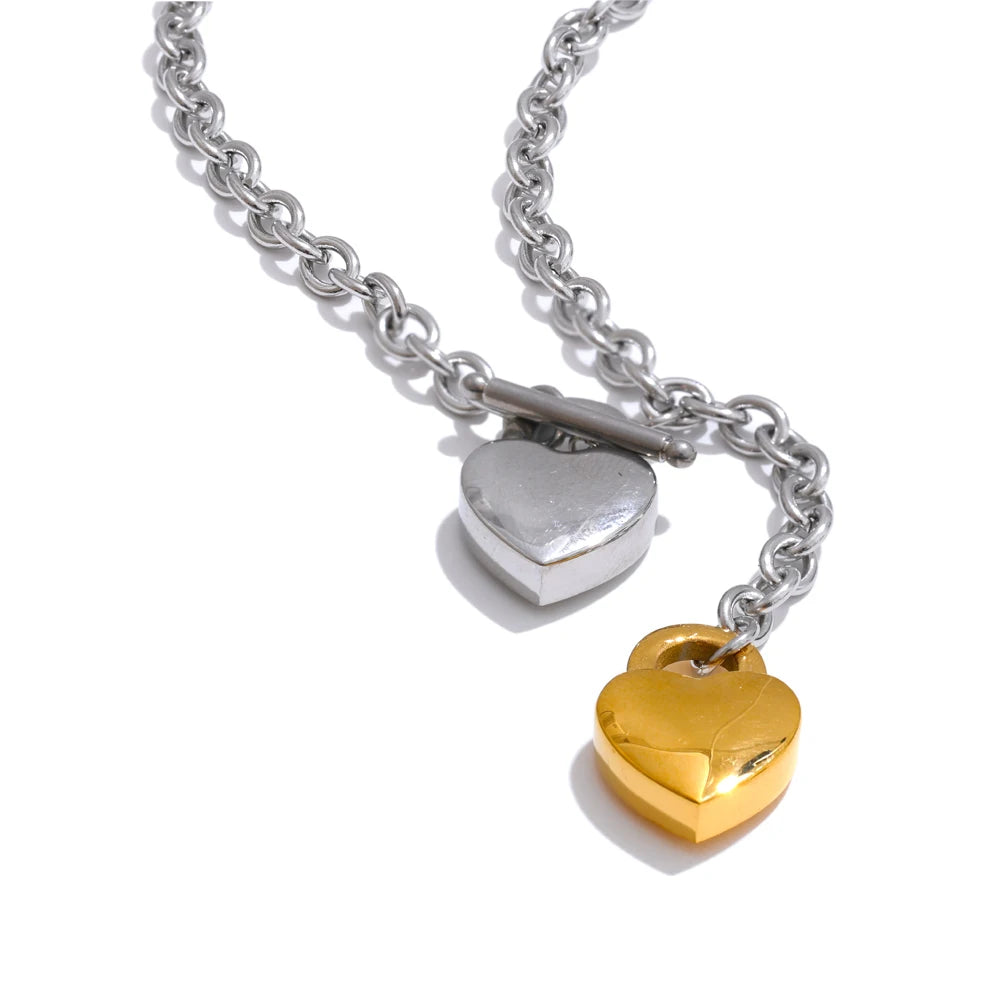 Heart love pendant chain necklace women - product image