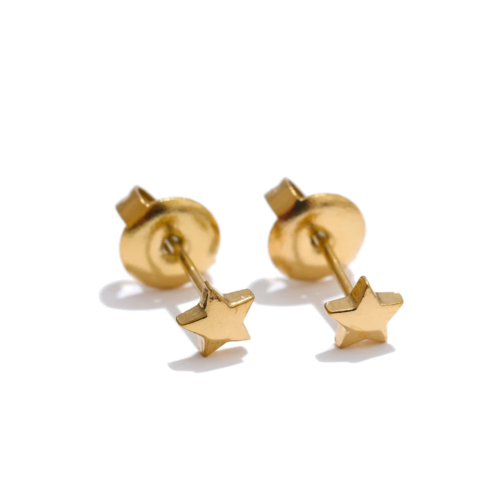 Heart star flower round daily stacked earrings - product image