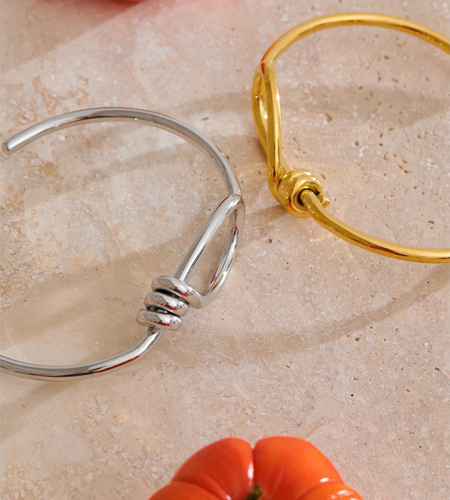 Individualistic oval hollow cuff bracelet - product image