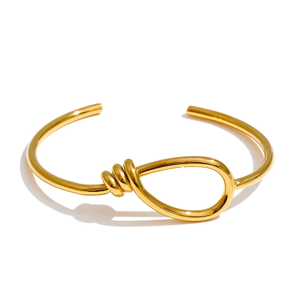 Individualistic oval hollow cuff bracelet - product image
