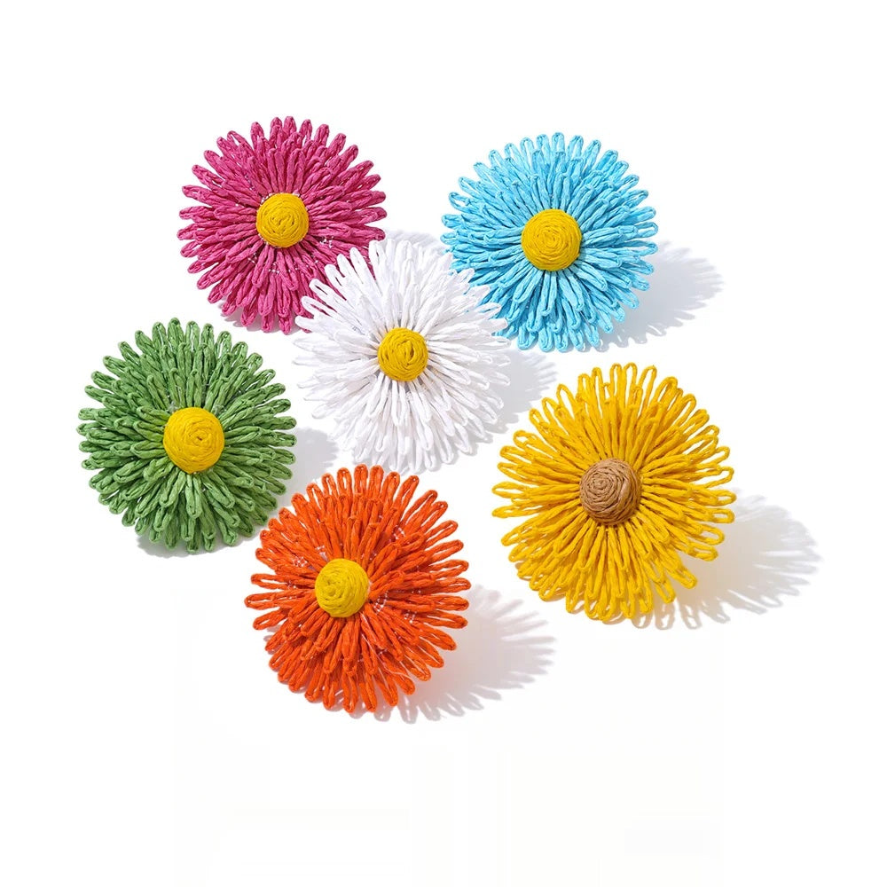 Lafite grass resin flower y2k fashion ring - product image