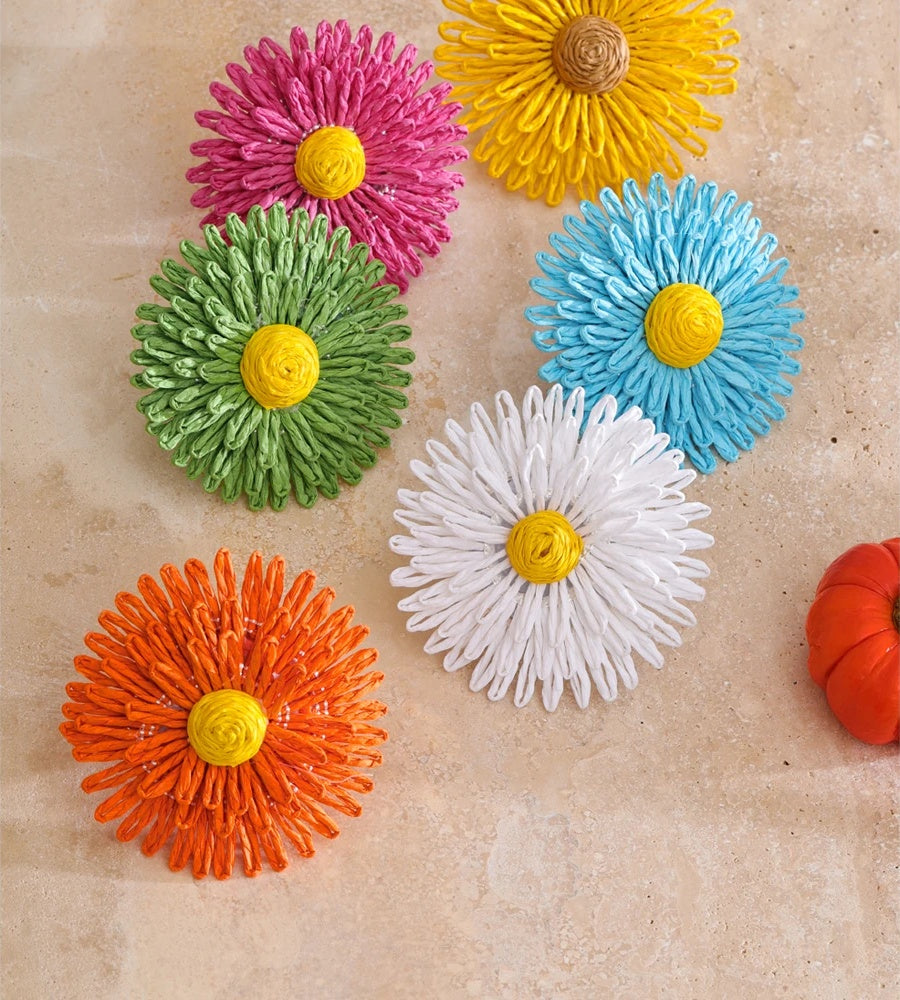 Lafite grass resin flower y2k fashion ring - product image