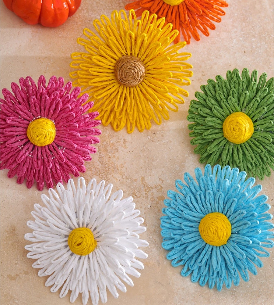 Lafite grass resin flower y2k fashion ring - product image