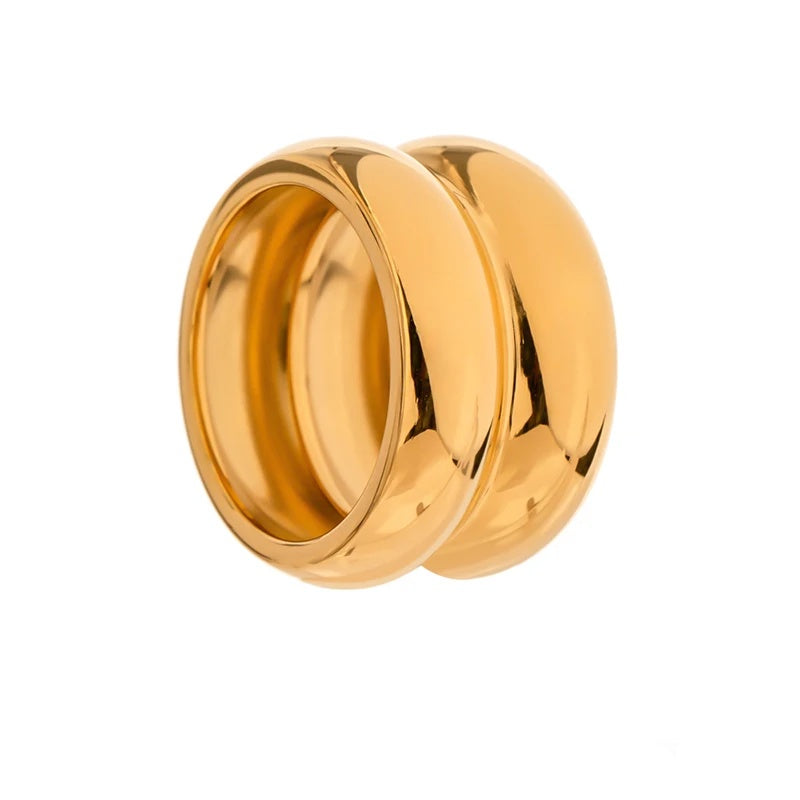 Layered metal texture simple finger ring - product image
