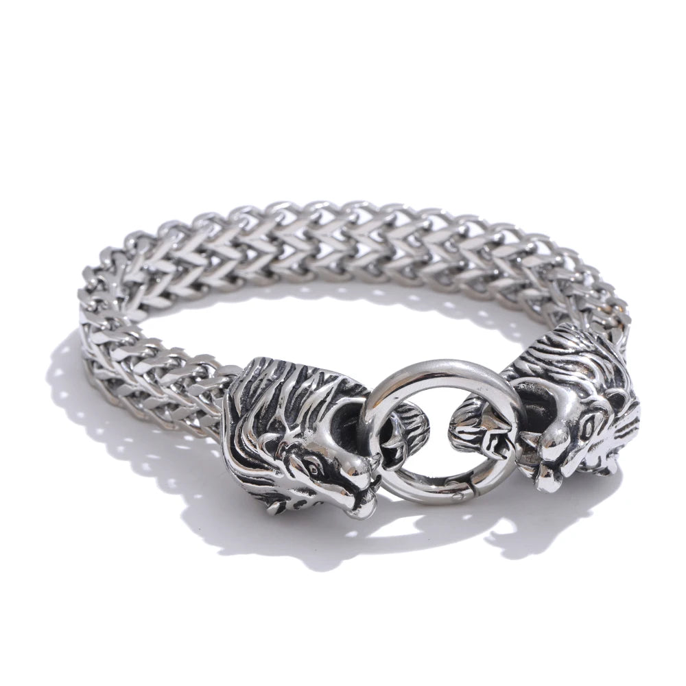 Lion cuban chain thick bracelet bangle - product image