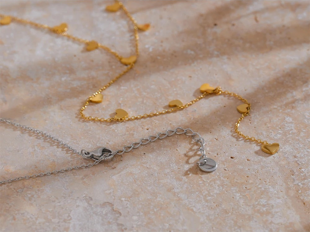 Long heart lover contemporary pendant necklace - product image