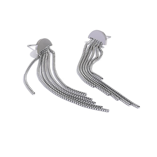 Long tassel drop dangle modern party earrings - product image