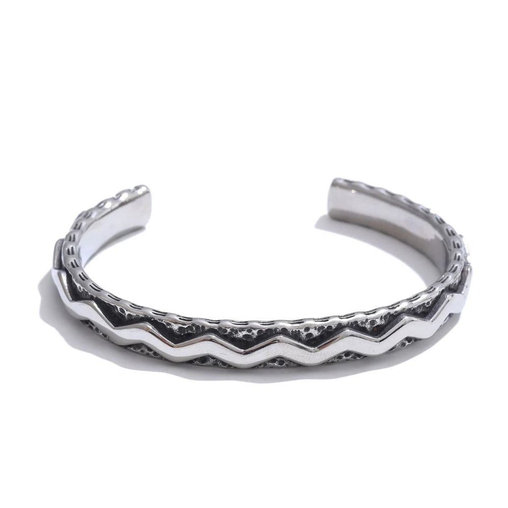 Men's contemporary cuff fashion bracelet - product image