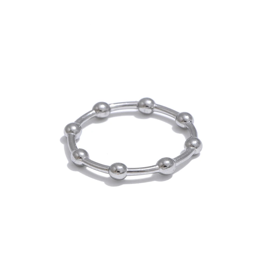 Minimalist beads minimalist thin ring - product image