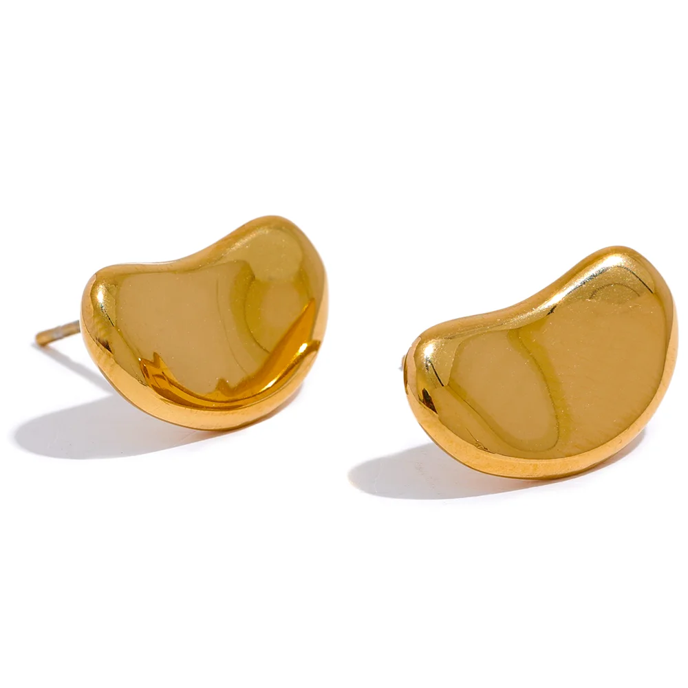 Minimalist daily metal stud earrings women - product image