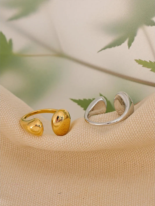 Minimalist daily smooth open adjustable ring - product image