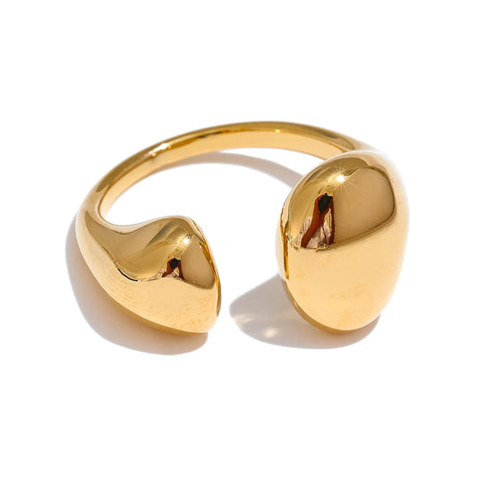Minimalist daily smooth open adjustable ring - product image