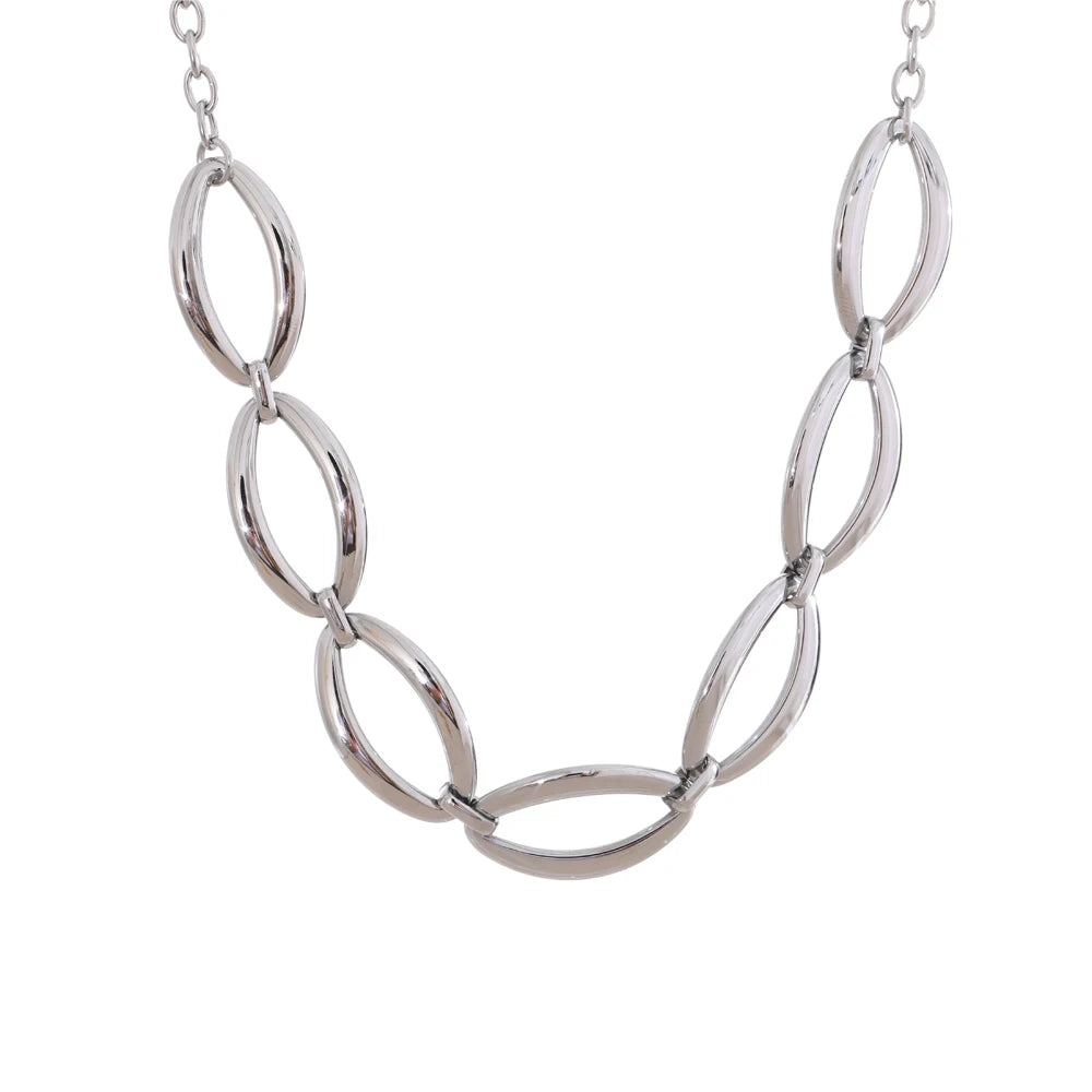 Minimalist handmade chain necklace bracelet set - product image