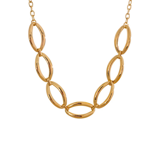 Minimalist handmade chain necklace bracelet set - product image