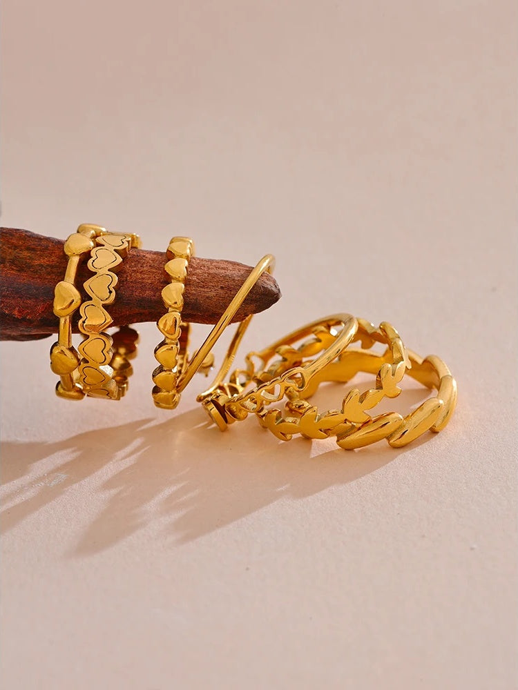 Minimalist heart modern chic fashion ring - product image