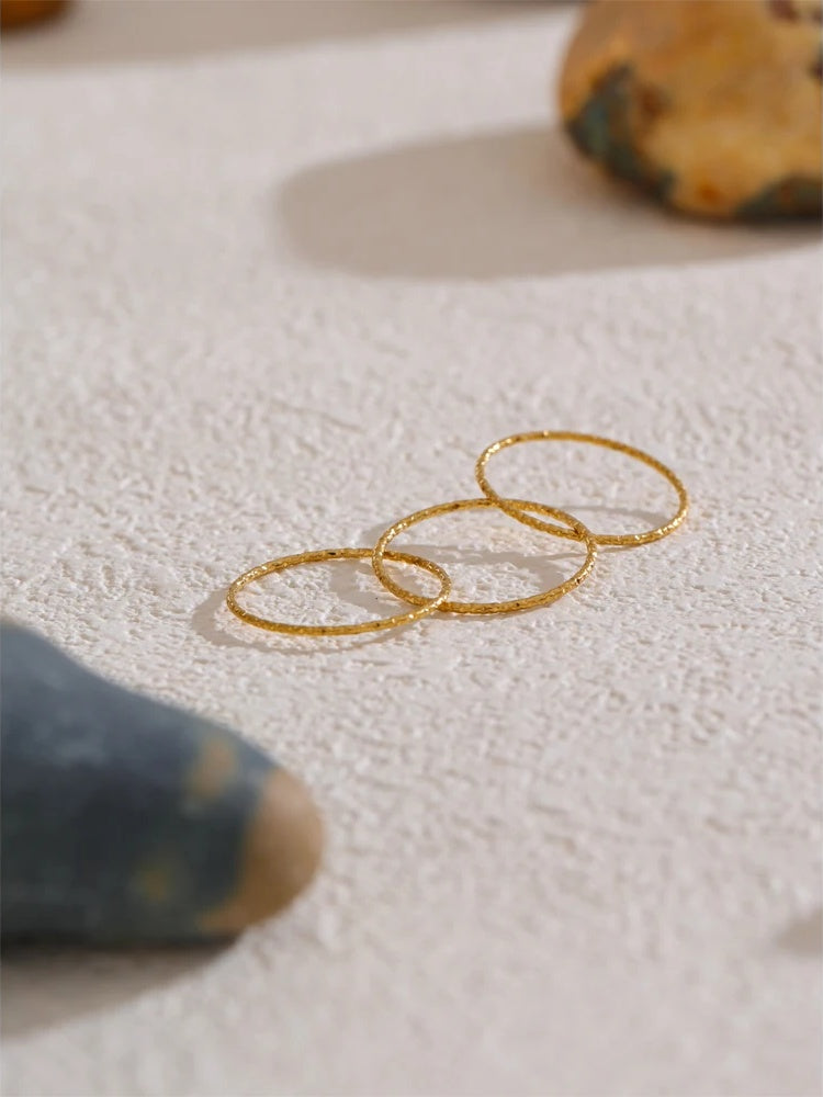 Minimalist layered circle stacked thin finger ring - product image