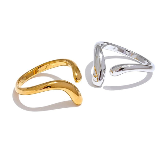 Minimalist open chic adjustable thin finger ring - product image