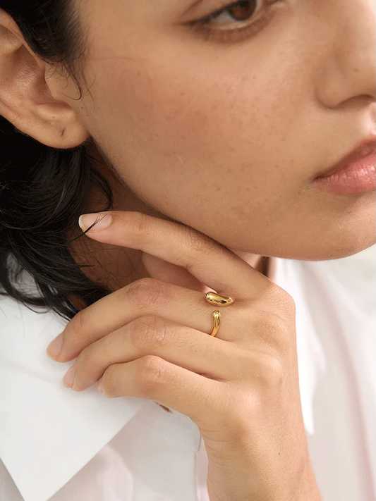 Minimalist open chic adjustable thin finger ring - product image