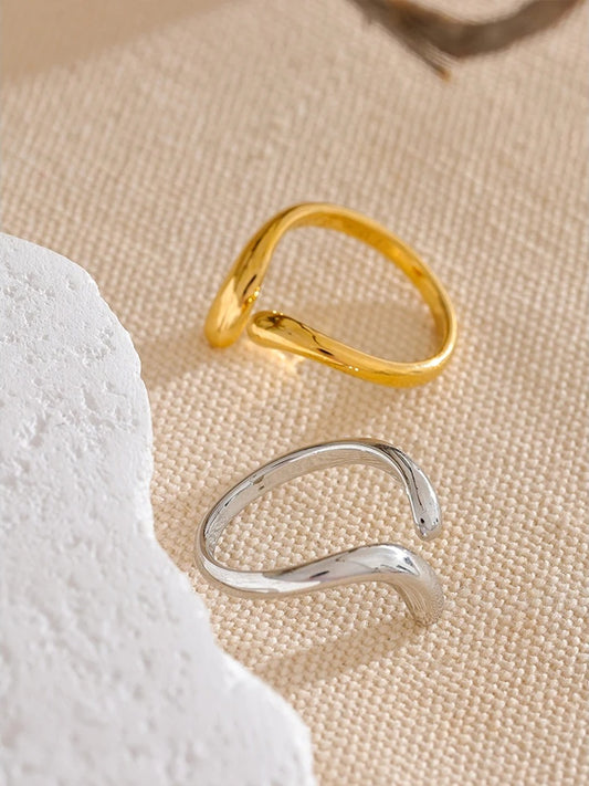 Minimalist open chic adjustable thin finger ring - product image