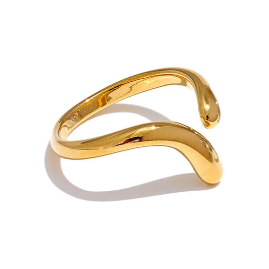 Minimalist open chic adjustable thin finger ring - product image
