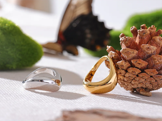 Minimalist smooth contemporary finger waterproof ring - product image