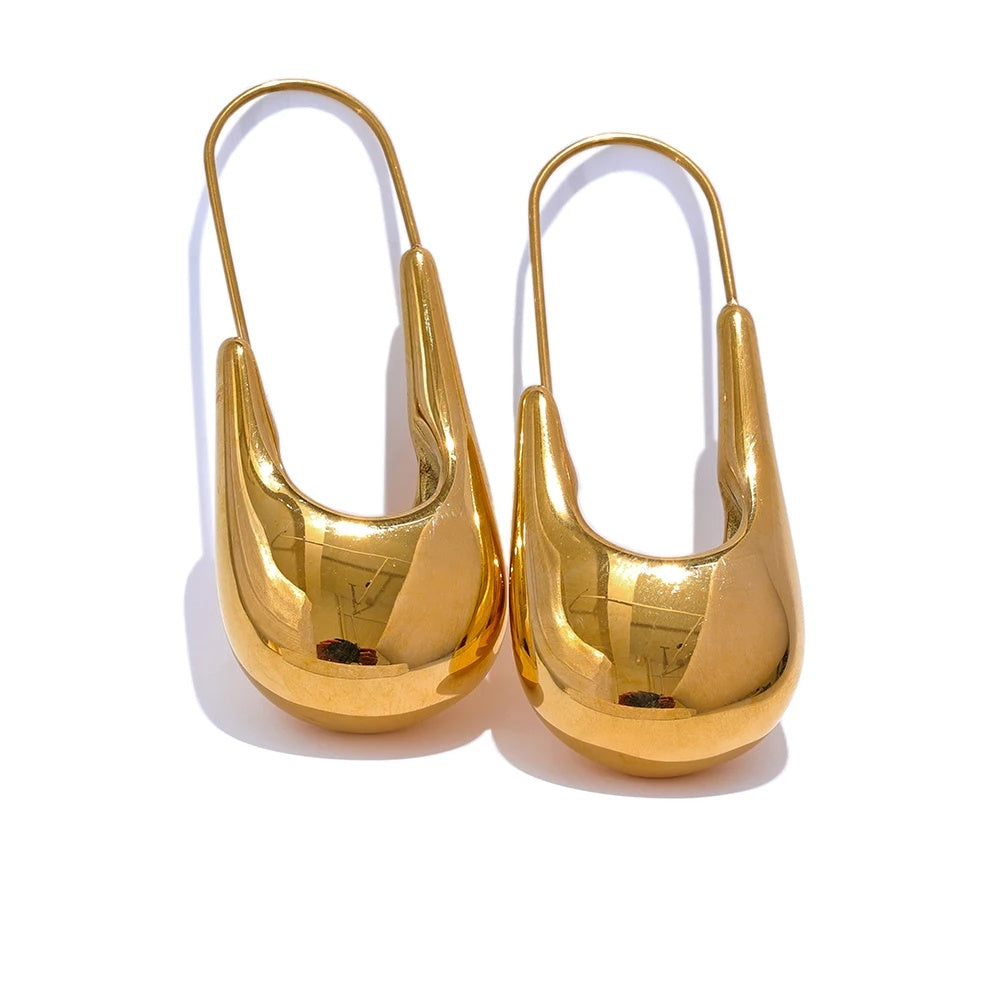 Minimalist statement hoop earrings women fashion - product image