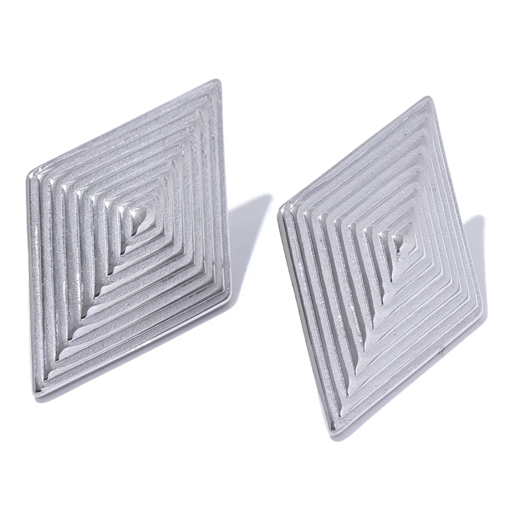 Minimalist striped fashion trendy stud earrings women - product image