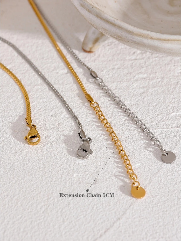 Minimalist thin chain collar necklace - product image