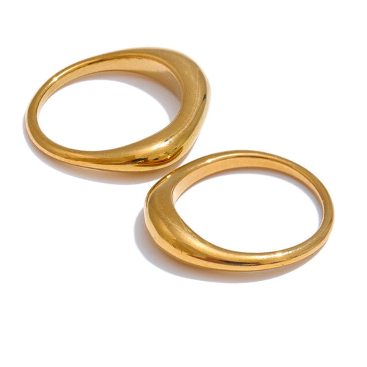 Minimalist unique textured minimalist ring women - product image