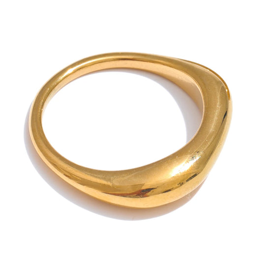 Minimalist unique textured minimalist ring women - product image