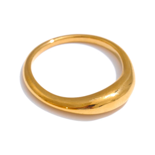Minimalist unique textured minimalist ring women - product image