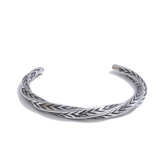 Mobius cuff open abstract vintage bracelet - product image