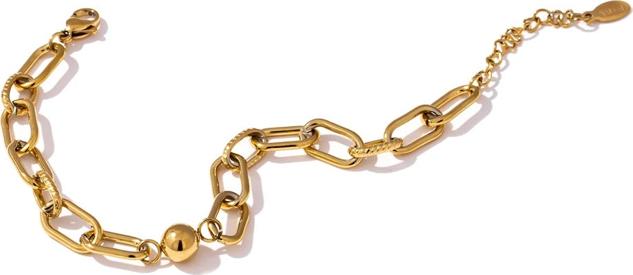 Modern charm metal texture bracelet - product image