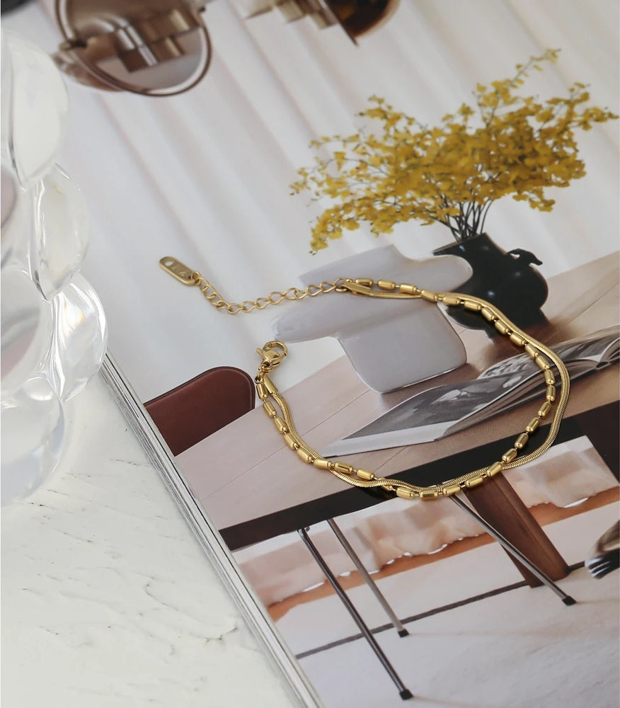 Multi-layer modern charm bracelet for women - product image